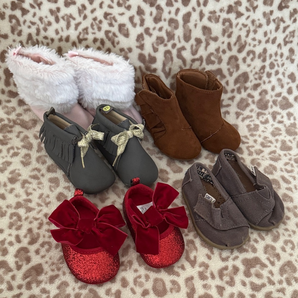 Gray and Gold Kids Moccasins